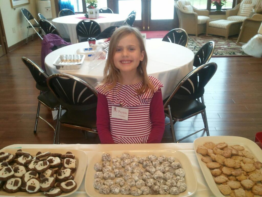 Payton's first volunteer event at the age of 5