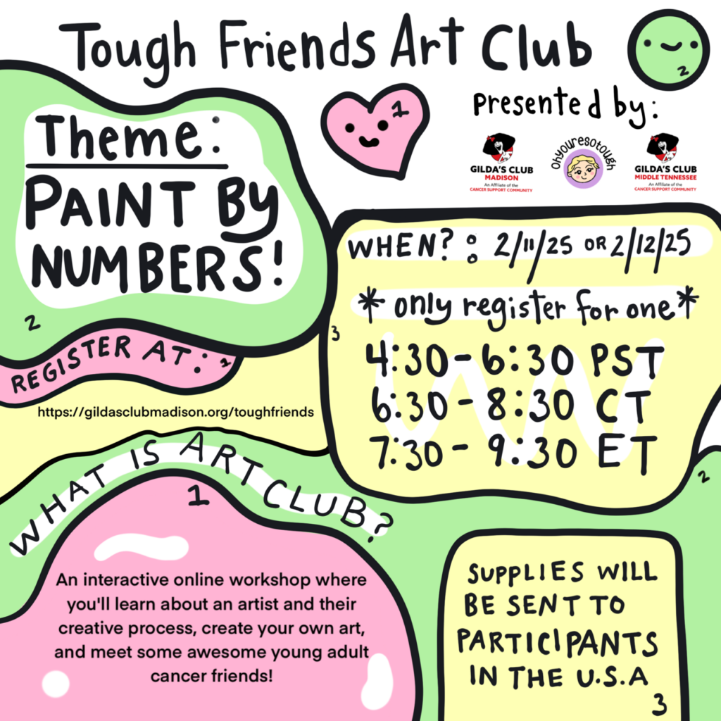 February 2025 theme is paint by numbers. Supplies will be mailed to participants in the US.